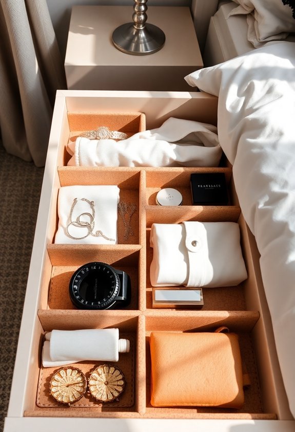 elegant cork drawer organizers