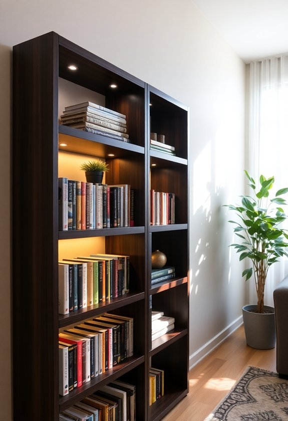 illuminated bookcase designs