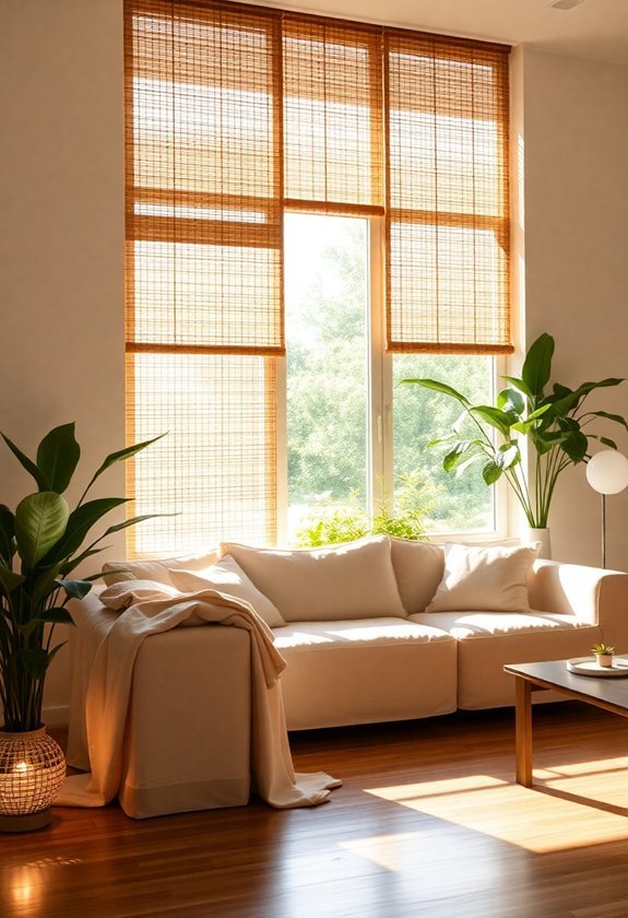 natural bamboo window shades