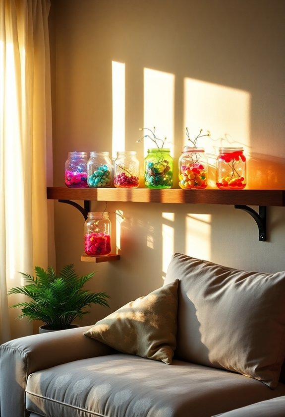 solar powered decorative jar storage