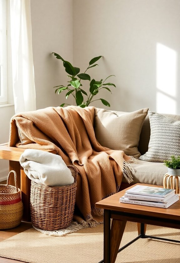 sustainable cozy cotton throws