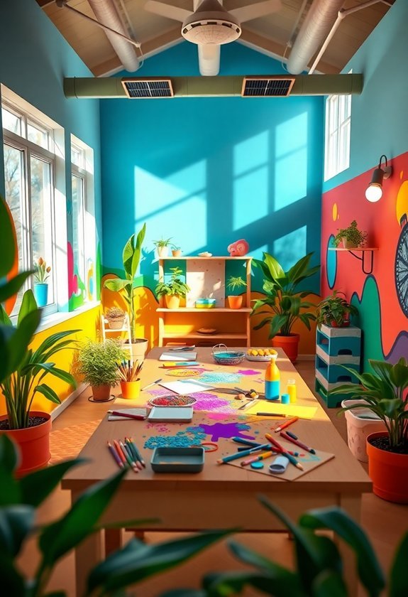 vibrant creative workspace hub