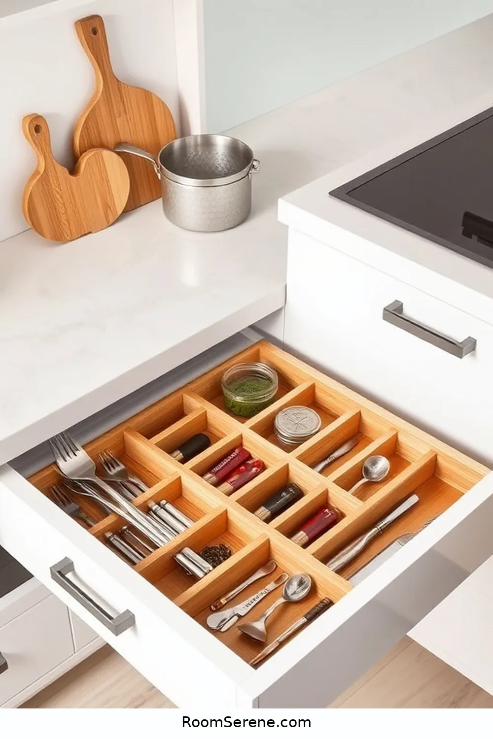 Bamboo Drawer Dividers for 15 Bamboo Solutions for Kitchen Organization Using Bamboo