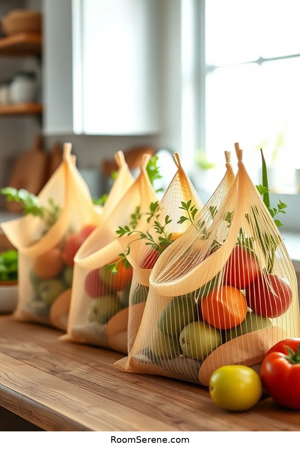 Bamboo Food Storage Bags for 15 Bamboo Solutions for Kitchen Organization Using Bamboo