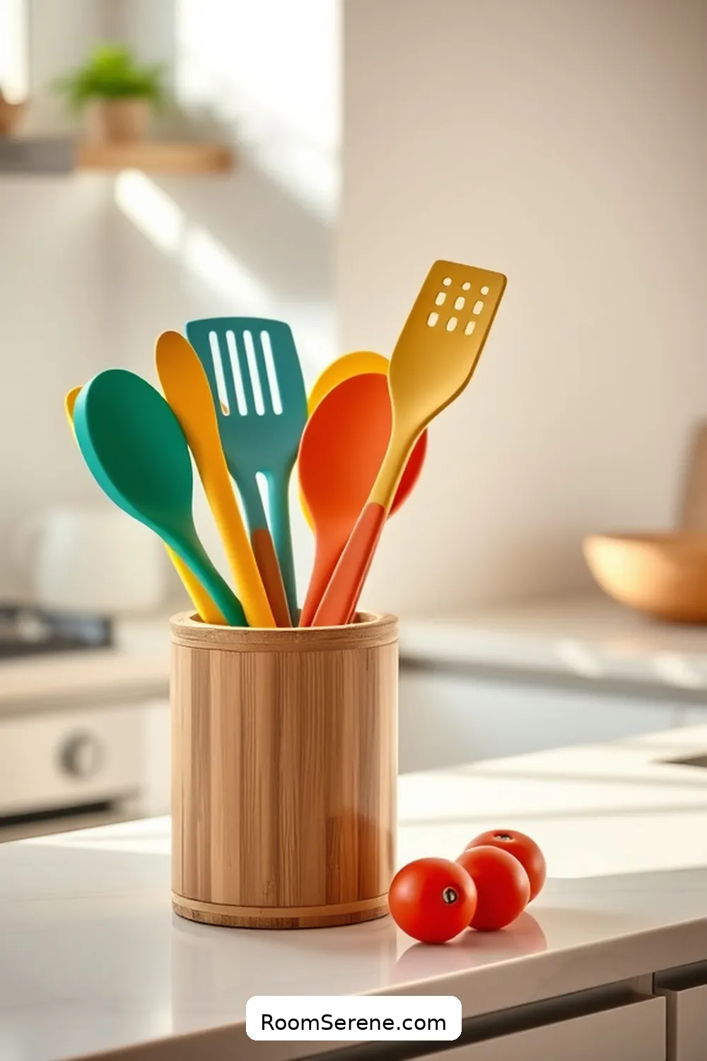 Bamboo Utensil Holder for 15 Bamboo Solutions for Kitchen Organization Using Bamboo