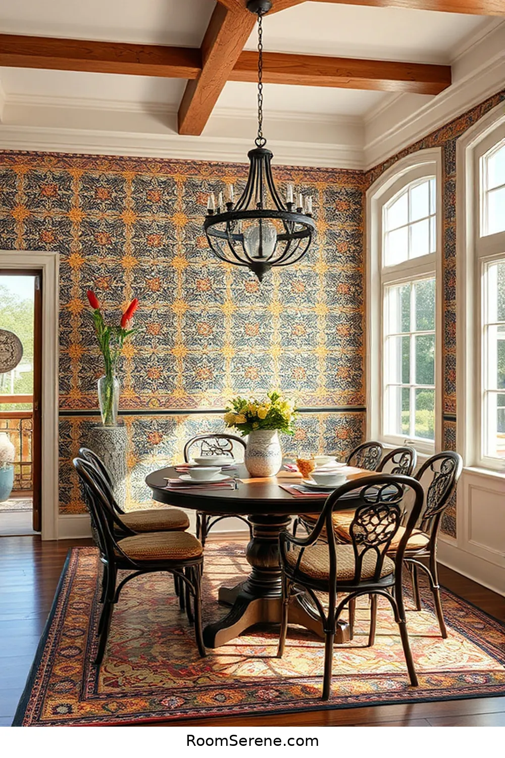 15 Creative Multi-Use Dining Room Spaces Using Reclaimed Materials 15 Reclaimed Tile Backsplashes for Colorful Flair for 15 Creative Multi-Use Dining Room Spaces Using Reclaimed Materials