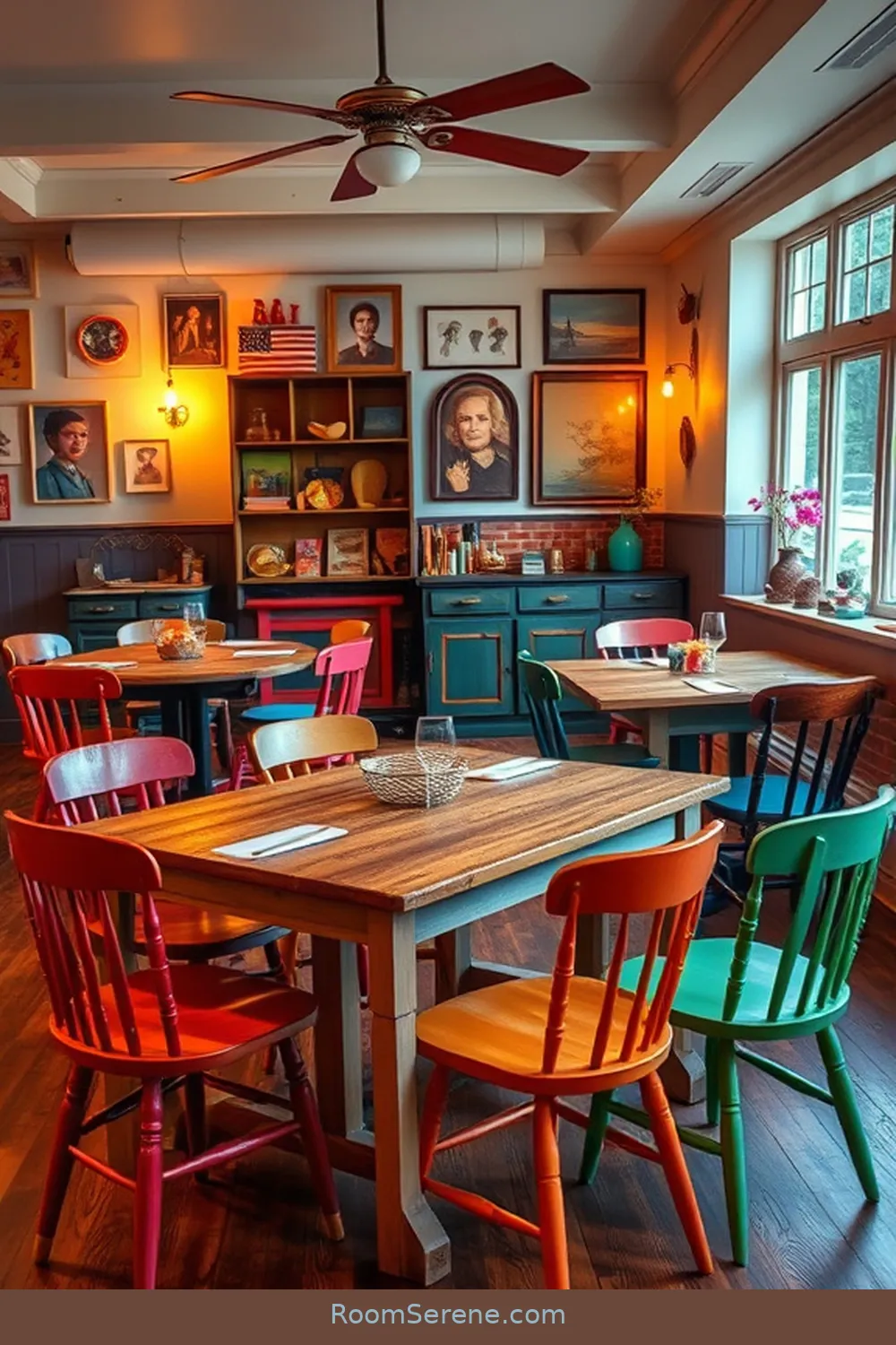 15 Creative Multi-Use Dining Room Spaces Using Reclaimed Materials 13 Repurposed School Desks for a Fun Dining Twist for 15 Creative Multi-Use Dining Room Spaces Using Reclaimed Materials