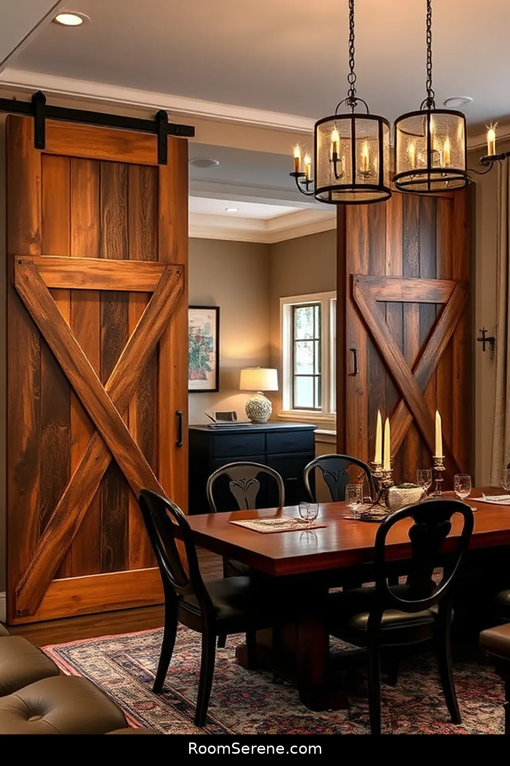 15 Creative Multi-Use Dining Room Spaces Using Reclaimed Materials 6 Salvaged Barn Doors as Unique Room Dividers for 15 Creative Multi-Use Dining Room Spaces Using Reclaimed Materials