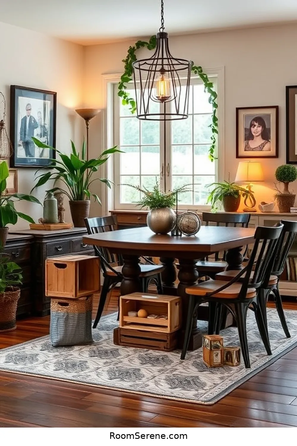 15 Creative Multi-Use Dining Room Spaces Using Reclaimed Materials 9 Vintage Crates for Functional and Decorative Storage for 15 Creative Multi-Use Dining Room Spaces Using Reclaimed Materials