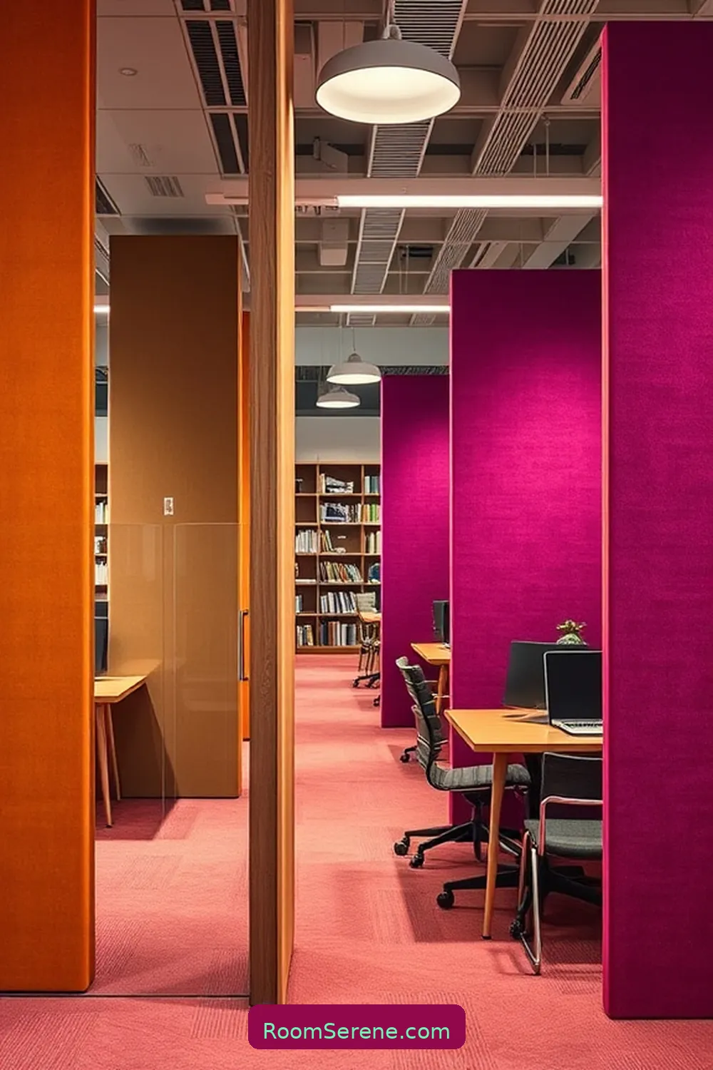 Felt Dividers for Flexible Workspaces for 15 Inspiring Ways for Using Natural Fibers in Library Workspace Design