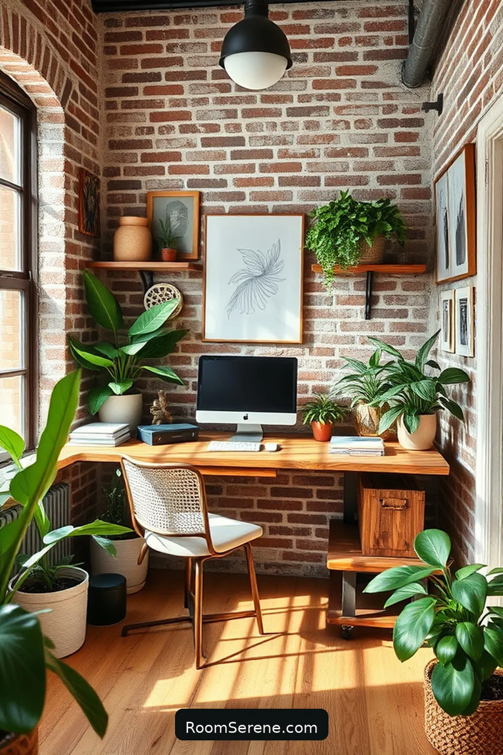 15 Inspiring Workspace Design Ideas for Your Home Office Using Reclaimed Materials 15 Reclaimed Brick for a Cozy Backdrop for 15 Inspiring Workspace Design Ideas for Your Home Office Using Reclaimed Materials