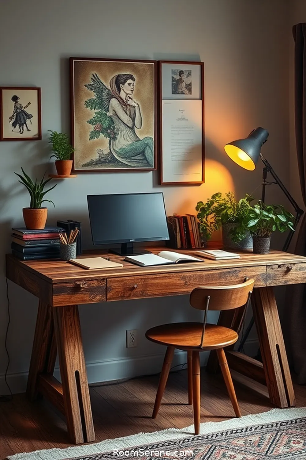 15 Inspiring Workspace Design Ideas for Your Home Office Using Reclaimed Materials 2 Reclaimed Wood Desk for a Rustic Touch for 15 Inspiring Workspace Design Ideas for Your Home Office Using Reclaimed Materials