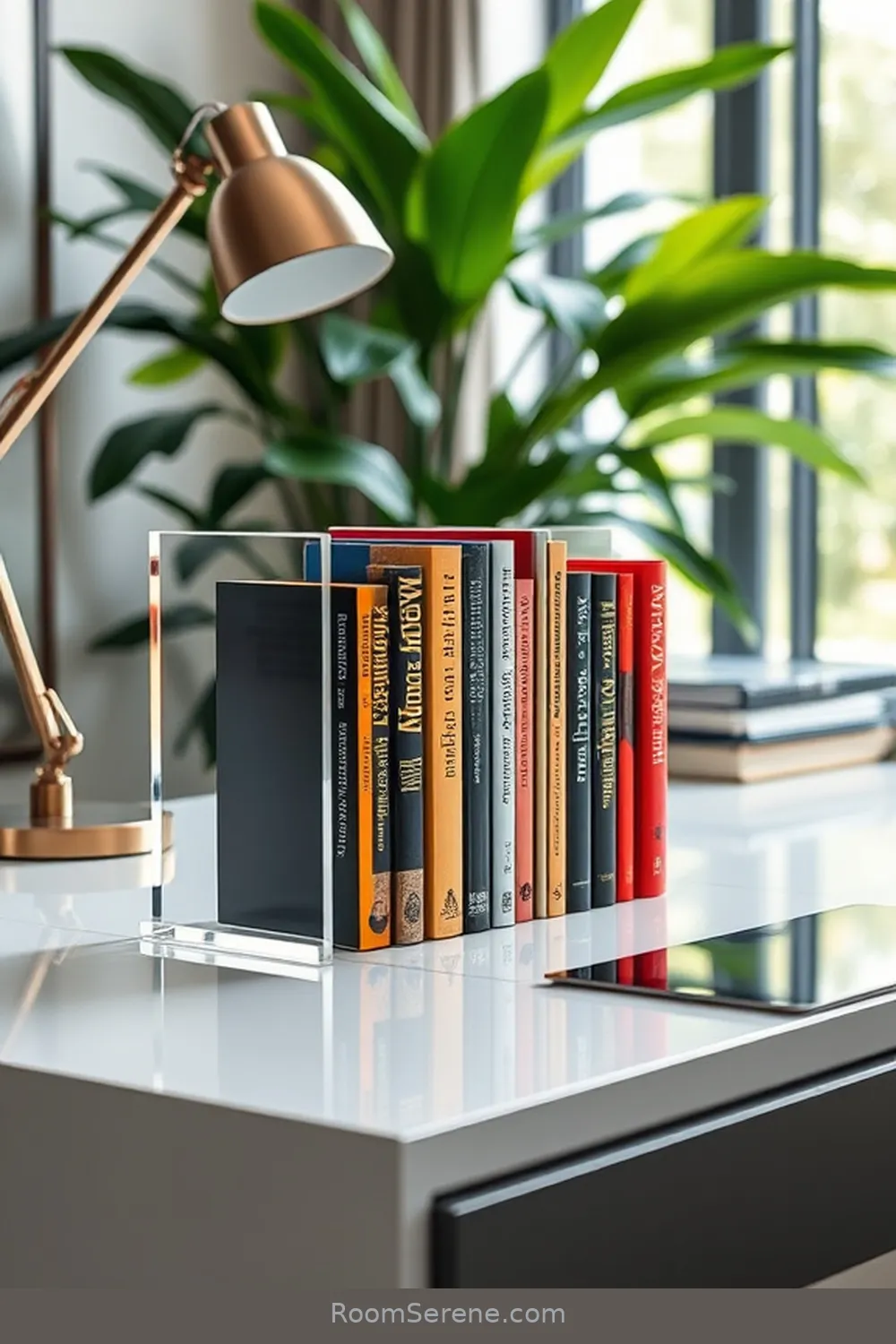 15 Stunning Ways for Using Glass in Your Home Office Design 11 Glass Bookends for a Contemporary Touch for 15 Stunning Ways for Using Glass in Your Home Office Design