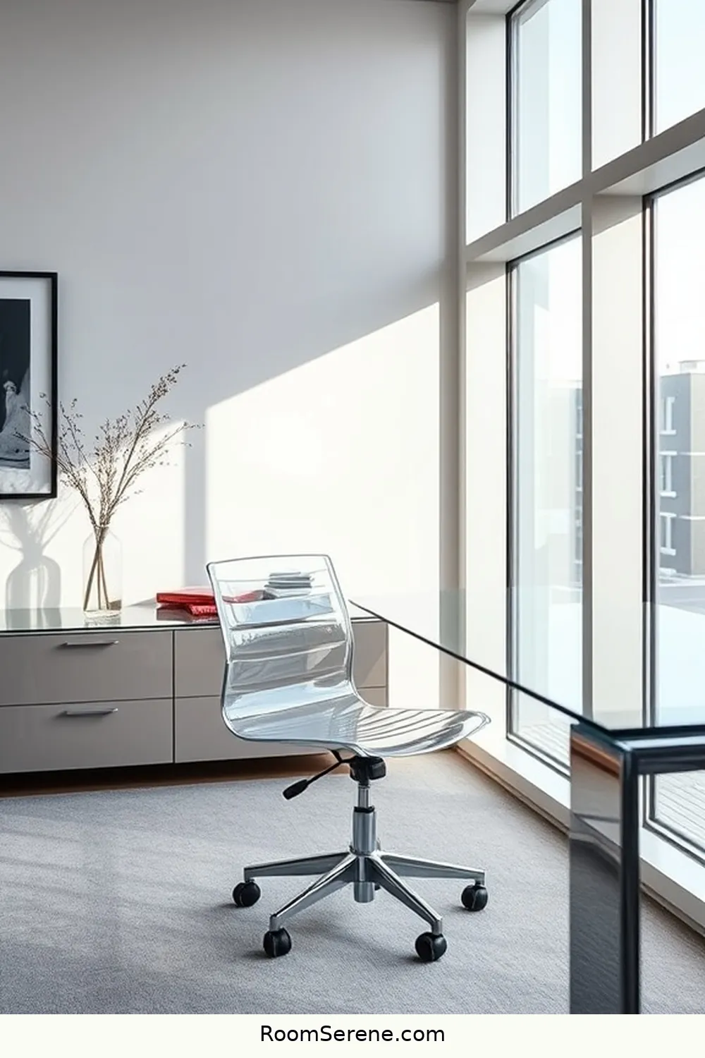 15 Stunning Ways for Using Glass in Your Home Office Design 5 Transparent Office Chairs for Elegance for 15 Stunning Ways for Using Glass in Your Home Office Design