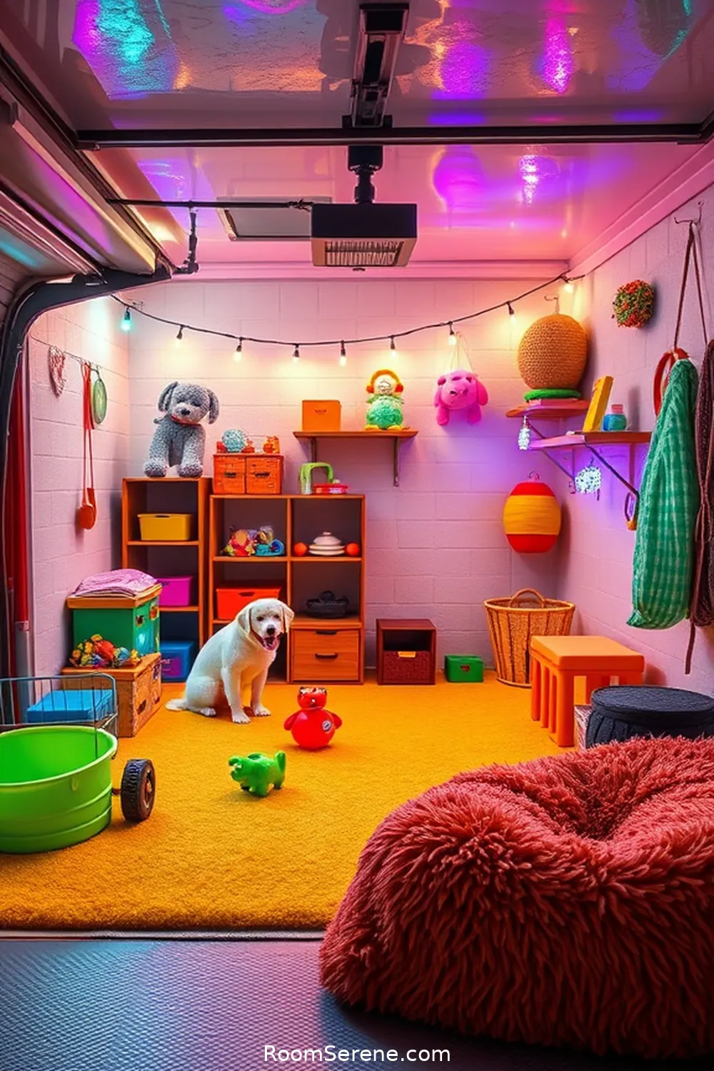 15 Ways to Create a Pet Friendly Garage Using Solar Powered Lights 4 Create a Pet Play Area With Interactive Toys for 15 Ways to Create a Pet Friendly Garage Using Solar Powered Lights