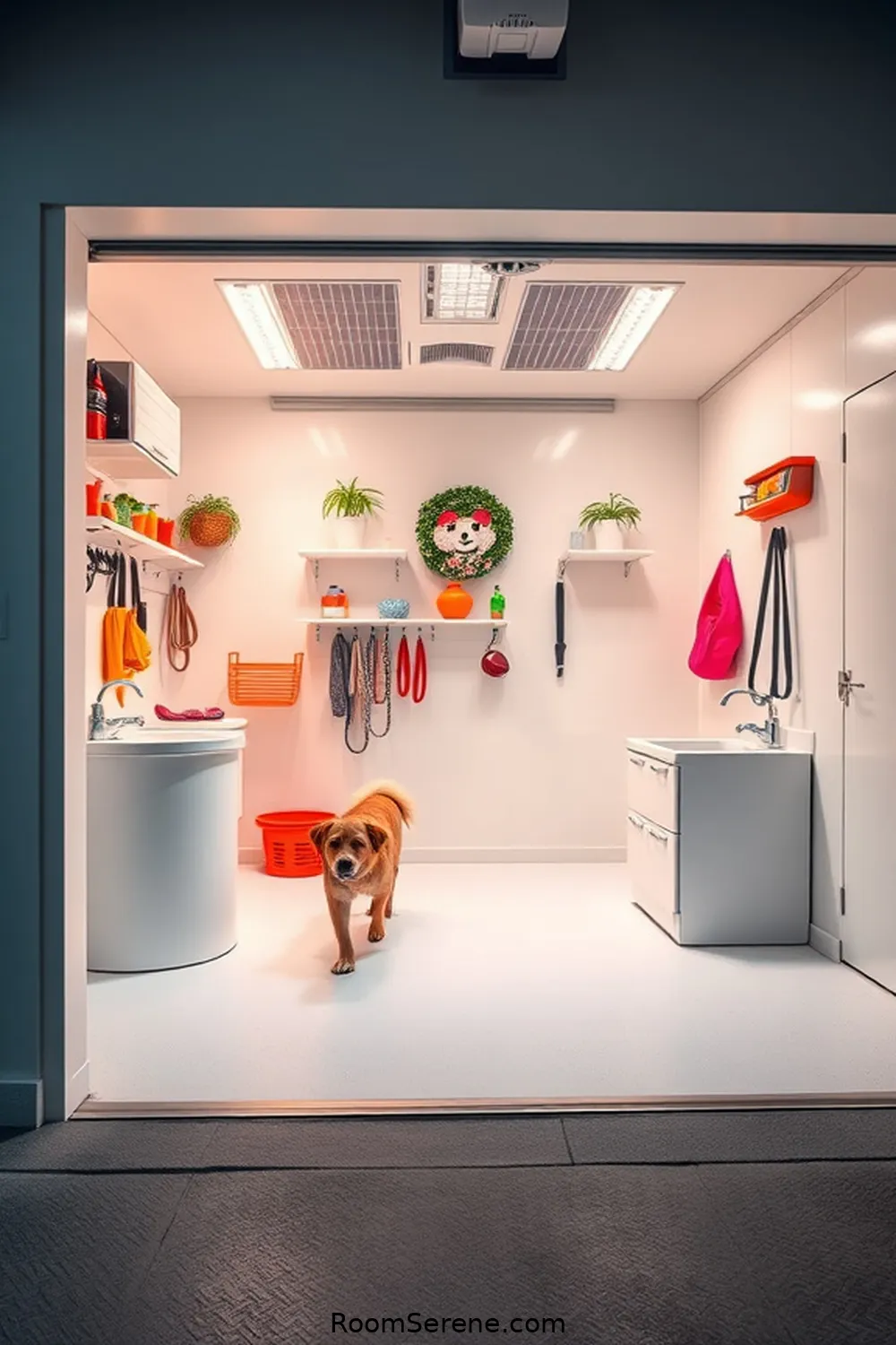15 Ways to Create a Pet Friendly Garage Using Solar Powered Lights 7 Set Up a Wash Station for Easy Clean-Up for 15 Ways to Create a Pet Friendly Garage Using Solar Powered Lights