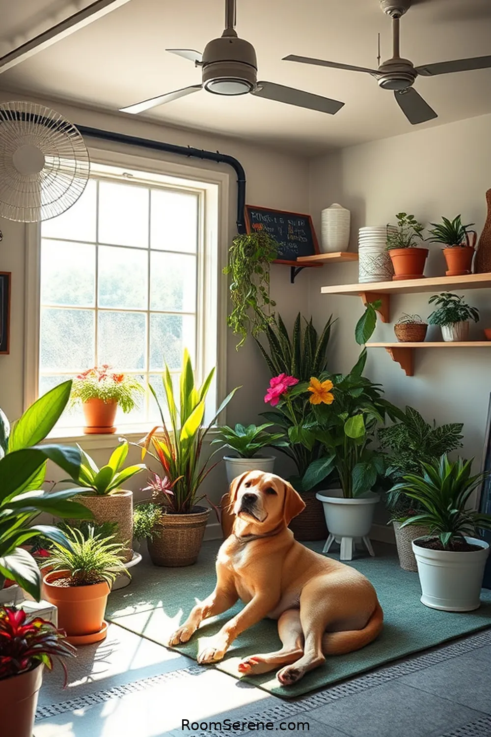 15 Ways to Create a Pet Friendly Garage Using Solar Powered Lights 9 Use Solar-Powered Fans for Temperature Control for 15 Ways to Create a Pet Friendly Garage Using Solar Powered Lights