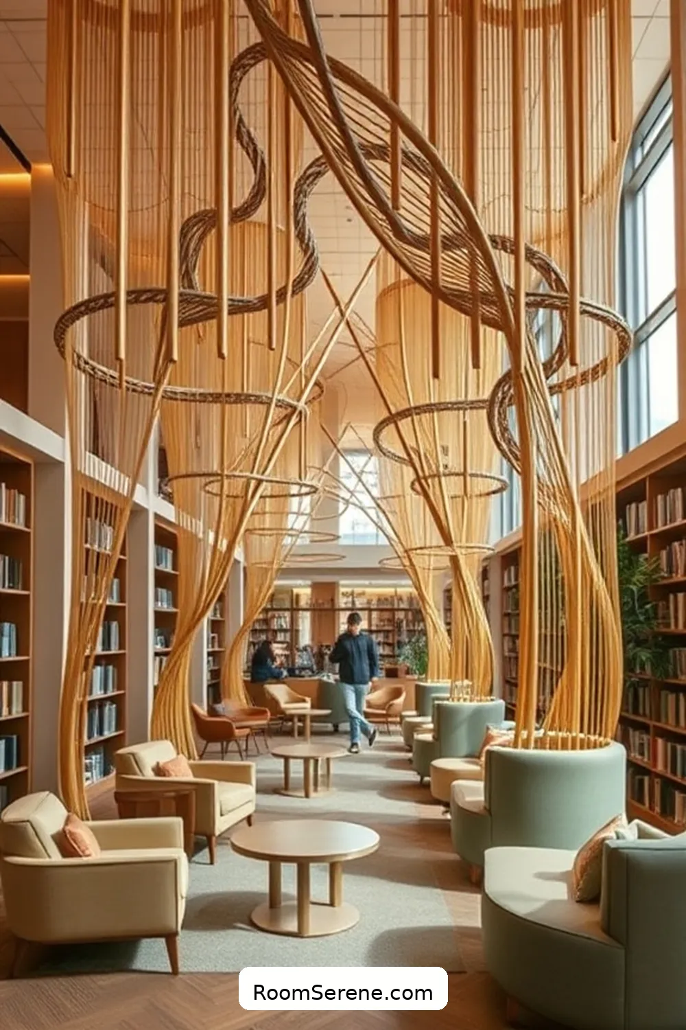 Bamboo Art Installations: Inspiring Creativity for 15 Ways to Enhance Comfort and Coziness in Libraries Using Bamboo