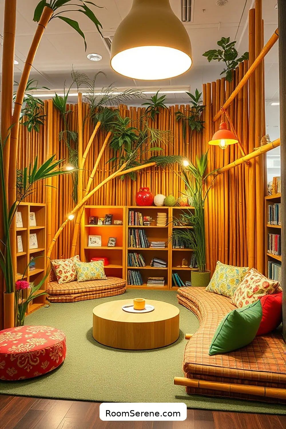 Bamboo Children’s Areas: Fun and Inviting Spaces for 15 Ways to Enhance Comfort and Coziness in Libraries Using Bamboo