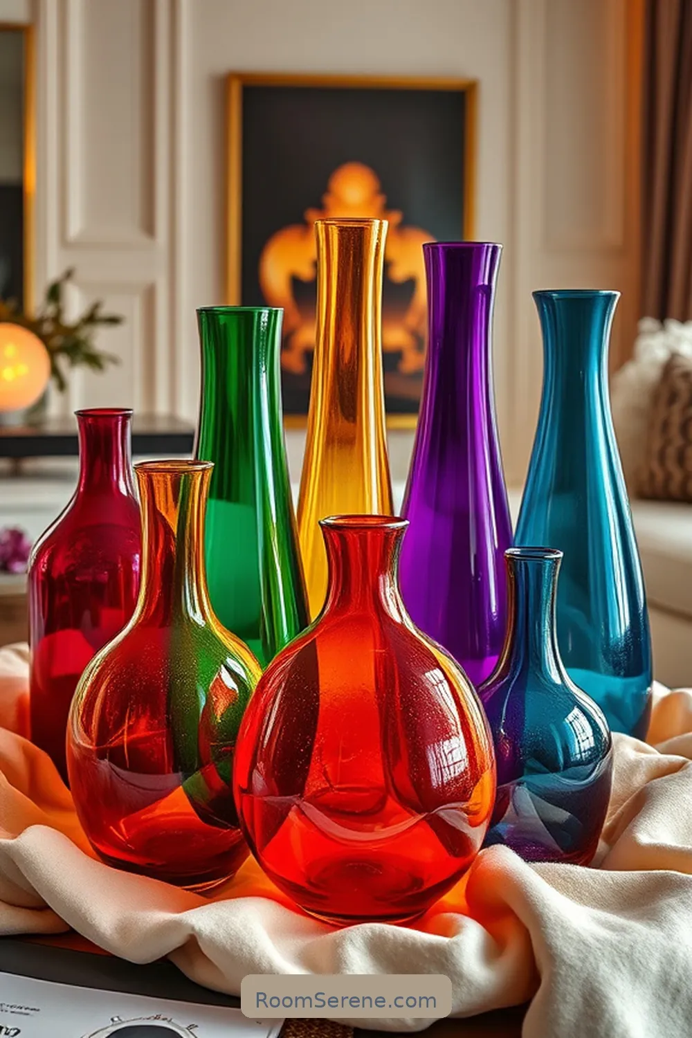 15 Ways to Use Glass for Comfort and Coziness in Your Living Room 3 Decorative Glass Vases to Add Color and Texture for 15 Ways to Use Glass for Comfort and Coziness in Your Living Room