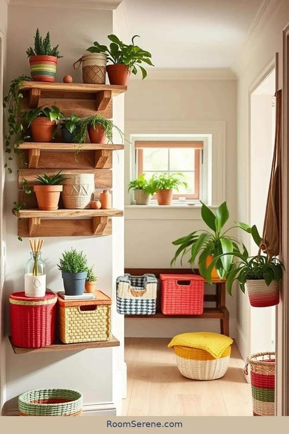 Pallet Wall Shelves for 16 Creative Storage Solutions for Hallway Using Reclaimed Materials
