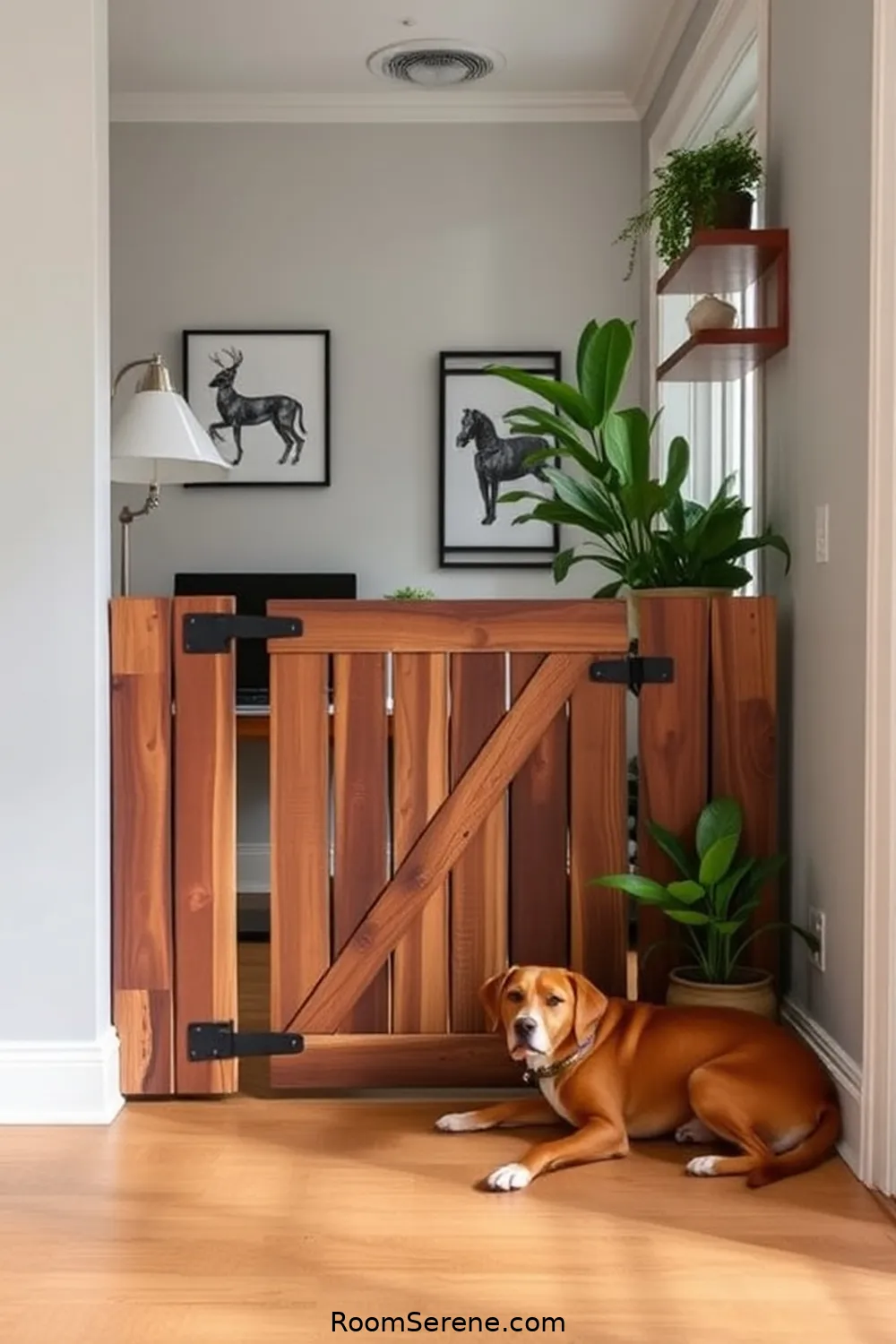 16 Creative Ways to Make a Pet-Friendly Home Office Using Reclaimed Materials 13 Construct a Reclaimed Wood Pet Gate for 16 Creative Ways to Make a Pet-Friendly Home Office Using Reclaimed Materials