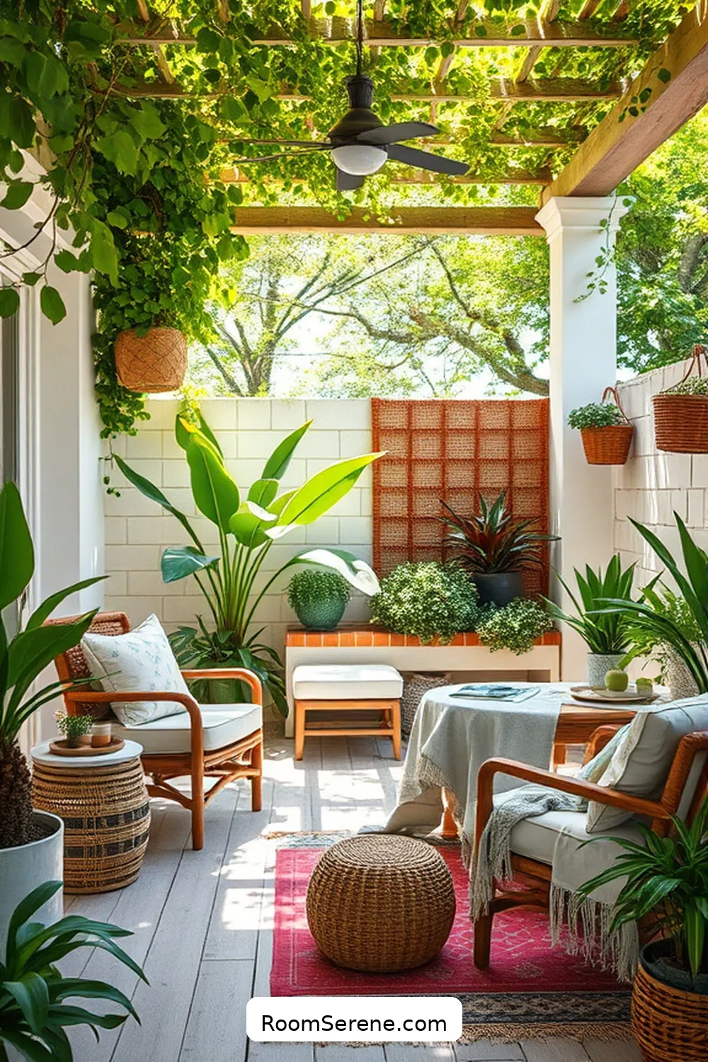 Add Greenery to Enhance the Ambiance for 16 Essential Tips for Designing a Patio Workspace Using Organic Cotton Outdoors