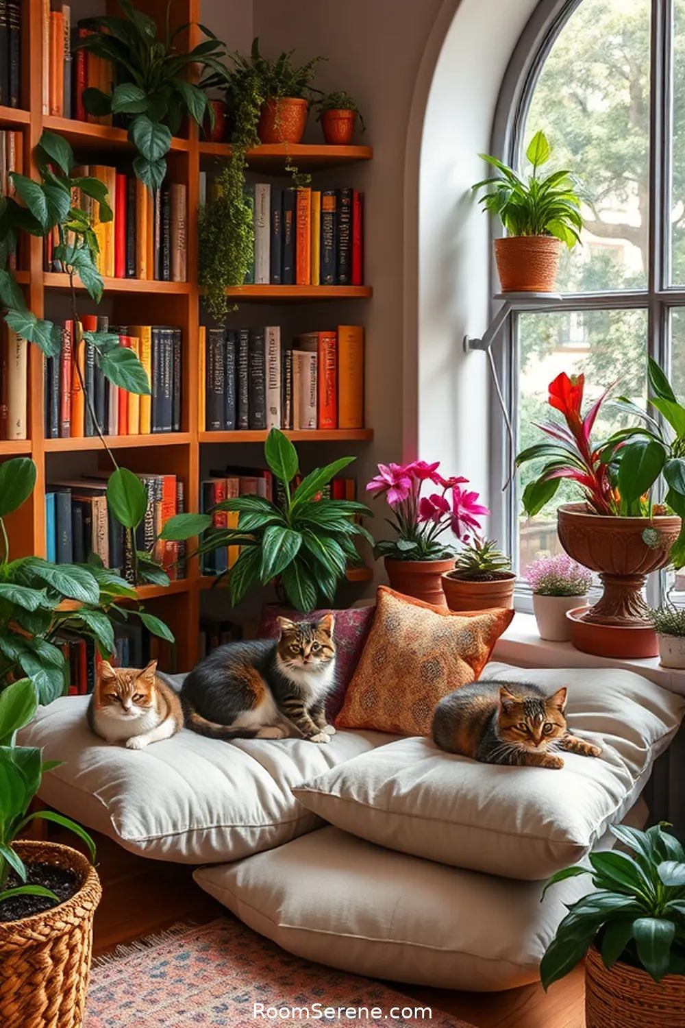 16 Pet-Friendly Libraries Using Organic Cotton 7 Whiskers & Words Library – A Purrfect Place to Read for 16 Pet-Friendly Libraries Using Organic Cotton