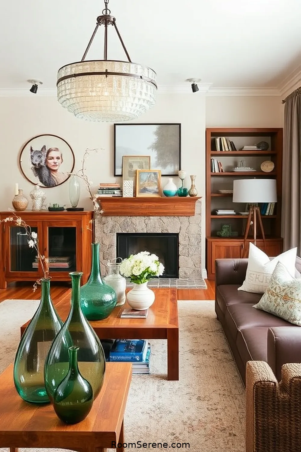 Recycled Glass Decor Items for 16 Smart Home Features Using Reclaimed Materials for Your Living Room