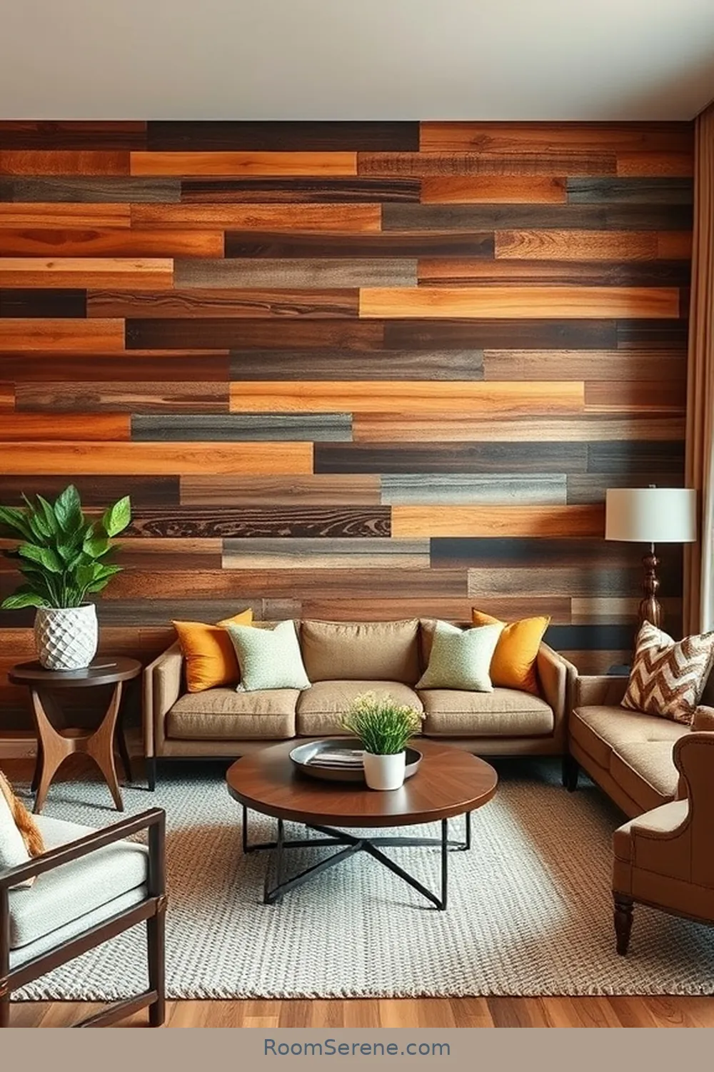 Salvaged Wood Accent Walls for 16 Smart Home Features Using Reclaimed Materials for Your Living Room
