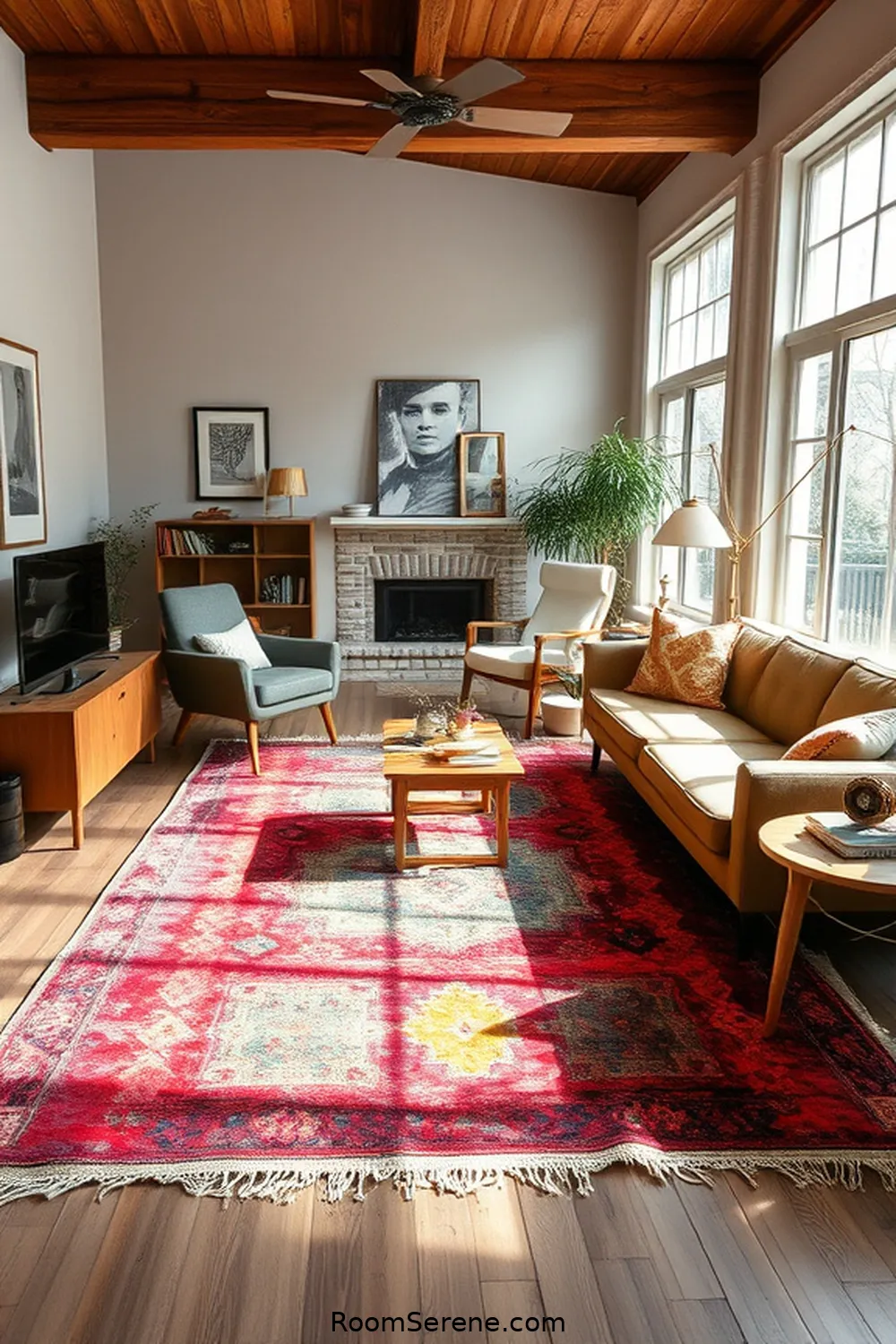Vintage Rugs Made From Recycled Materials for 16 Smart Home Features Using Reclaimed Materials for Your Living Room