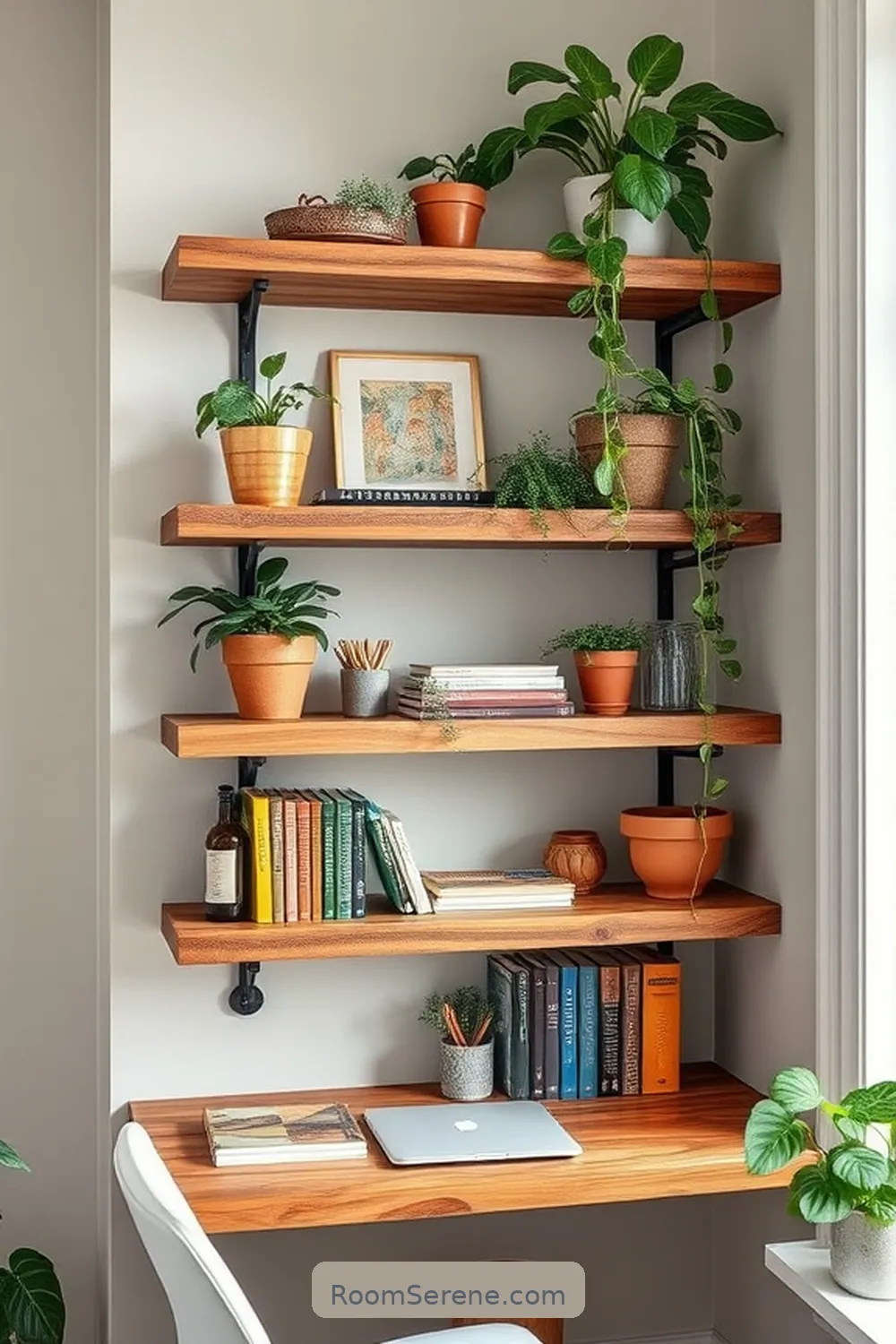 16 Sustainable Ways for Home Office Organization Using Recycled Wood 3 Floating Shelves for 16 Sustainable Ways for Home Office Organization Using Recycled Wood