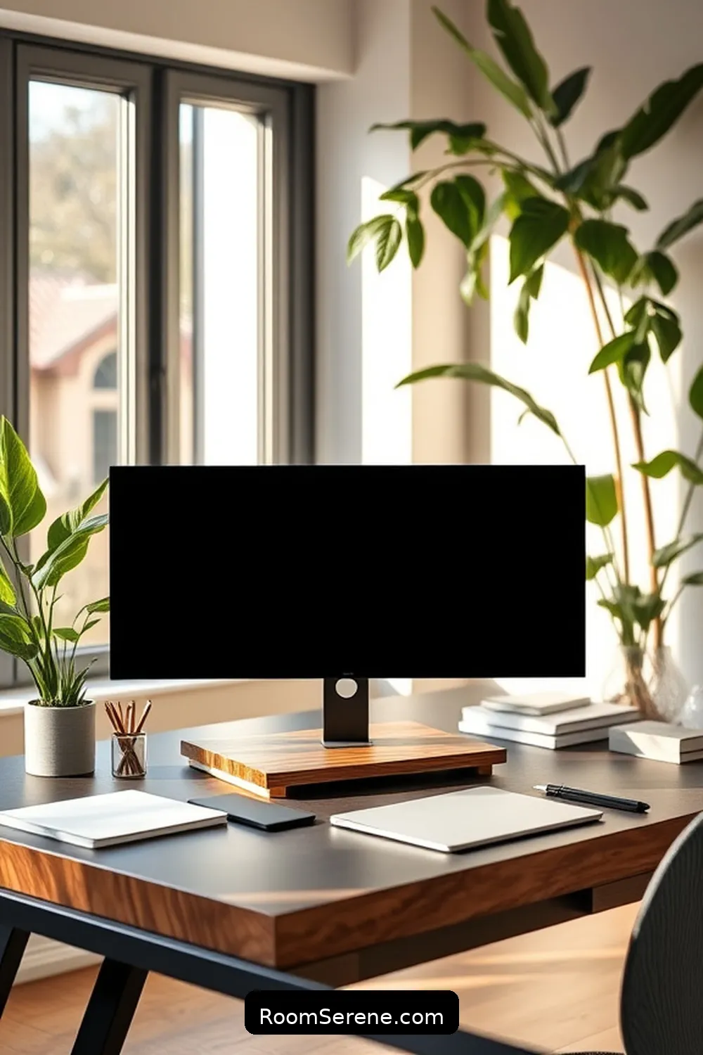 16 Sustainable Ways for Home Office Organization Using Recycled Wood 16 Reclaimed Wood Monitor Stand for 16 Sustainable Ways for Home Office Organization Using Recycled Wood