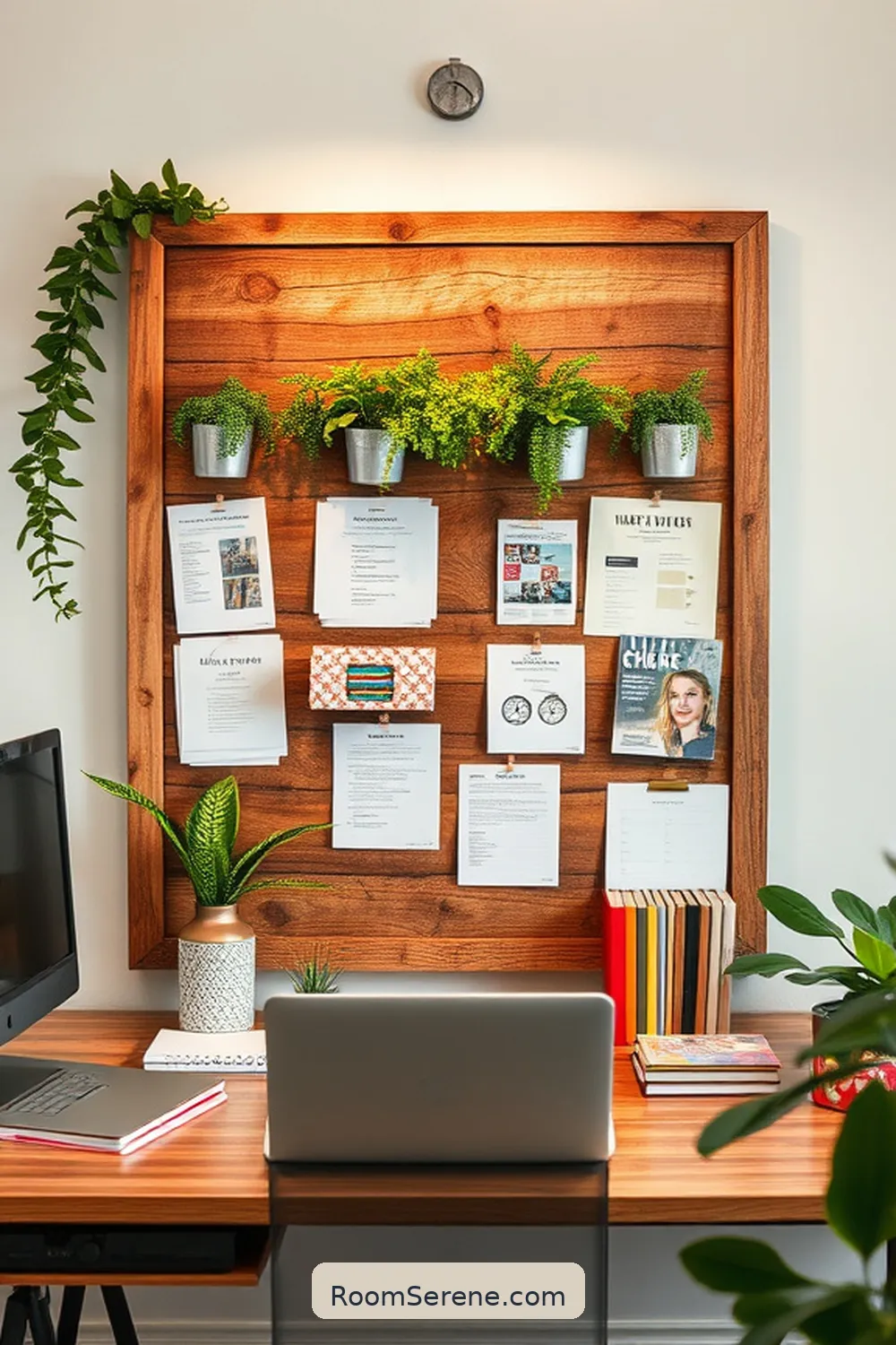 16 Sustainable Ways for Home Office Organization Using Recycled Wood 14 Rustic Bulletin Board for 16 Sustainable Ways for Home Office Organization Using Recycled Wood