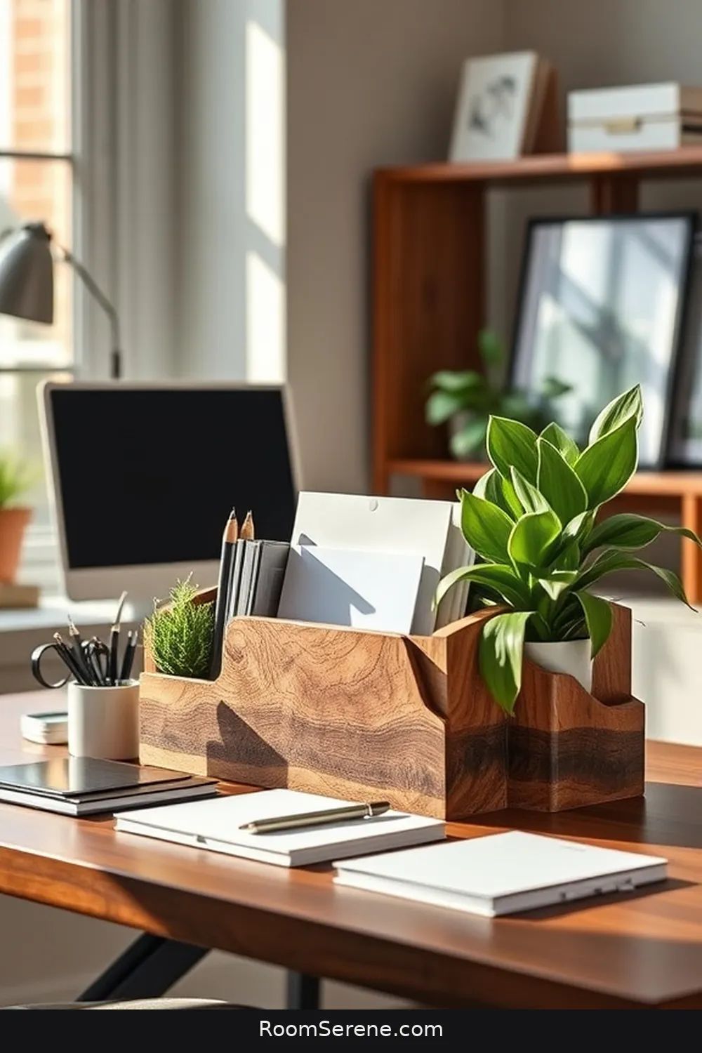 16 Sustainable Ways for Home Office Organization Using Recycled Wood 6 Upcycled File Organizer for 16 Sustainable Ways for Home Office Organization Using Recycled Wood