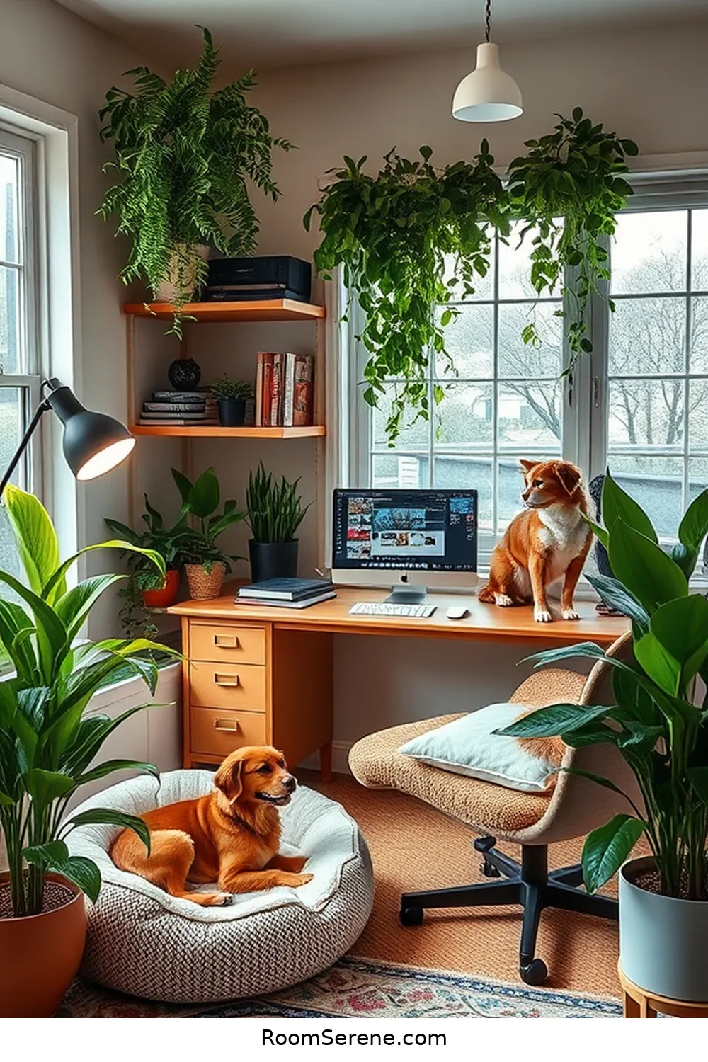 16 Tips for a Pet-Friendly Home Office Using Solar-Powered Lights 13 Include Pet-Friendly Decor for 16 Tips for a Pet-Friendly Home Office Using Solar-Powered Lights