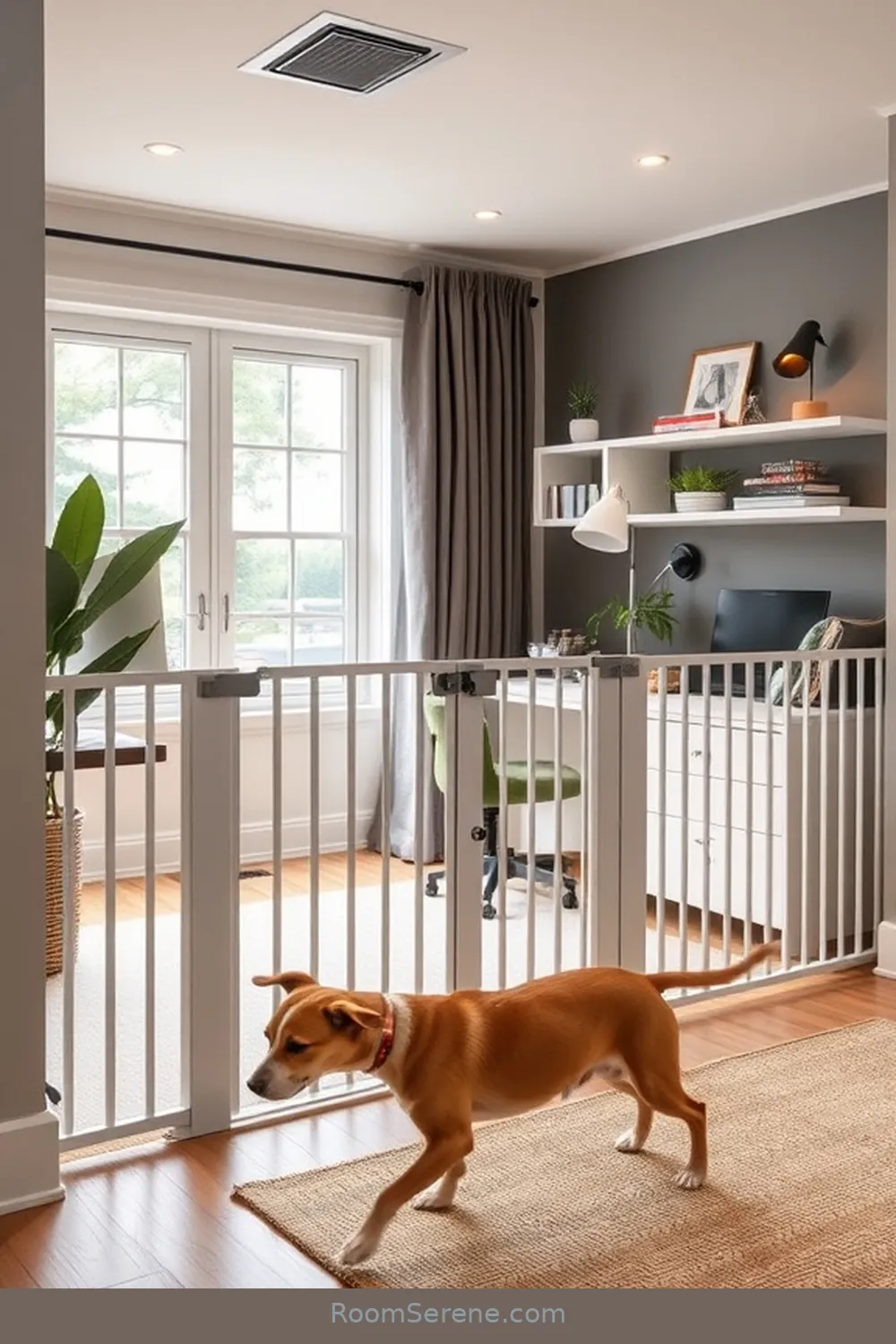 16 Tips for a Pet-Friendly Home Office Using Solar-Powered Lights 7 Install Pet Gates for Safety for 16 Tips for a Pet-Friendly Home Office Using Solar-Powered Lights