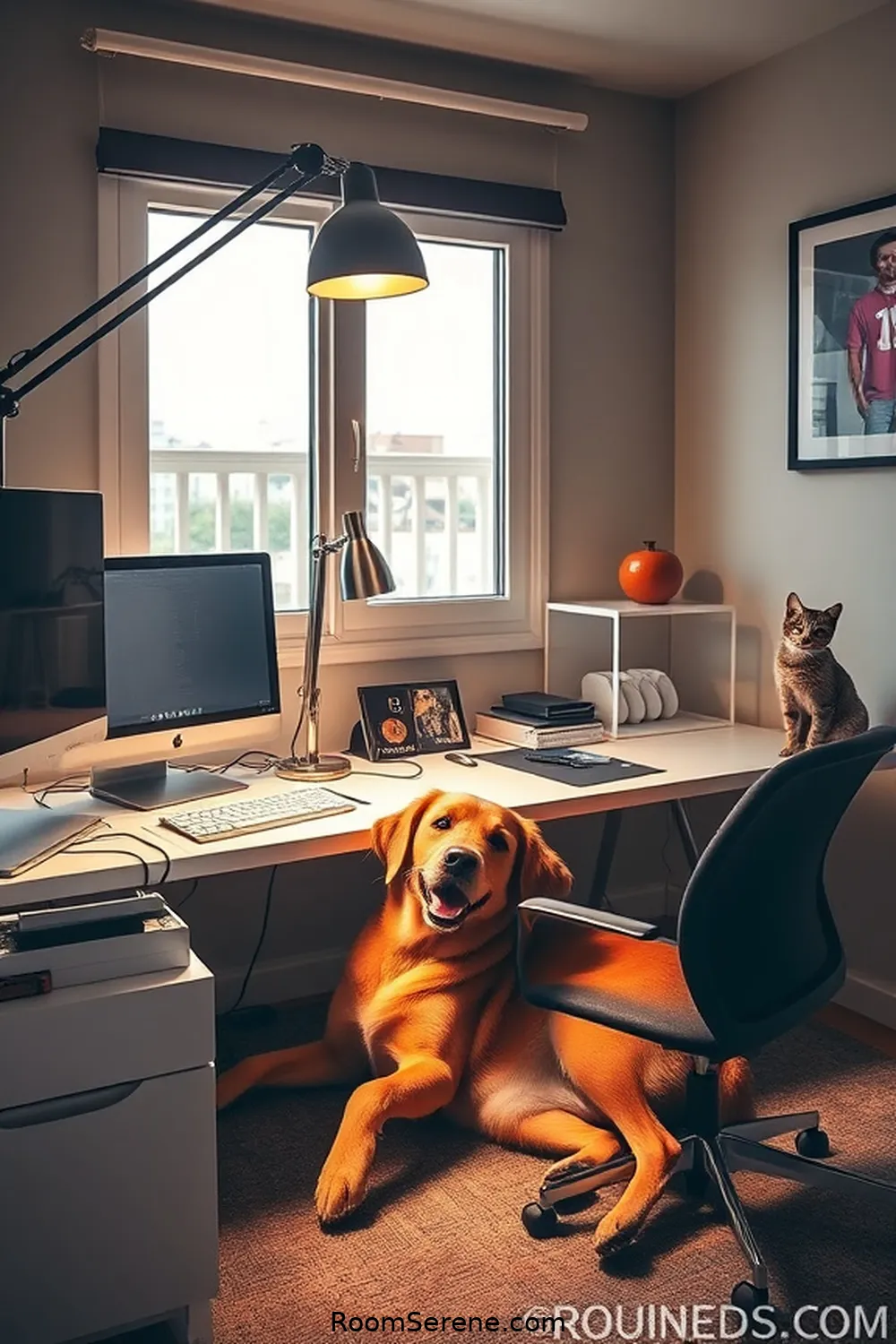 16 Tips for a Pet-Friendly Home Office Using Solar-Powered Lights 8 Organize Cables and Wires for 16 Tips for a Pet-Friendly Home Office Using Solar-Powered Lights