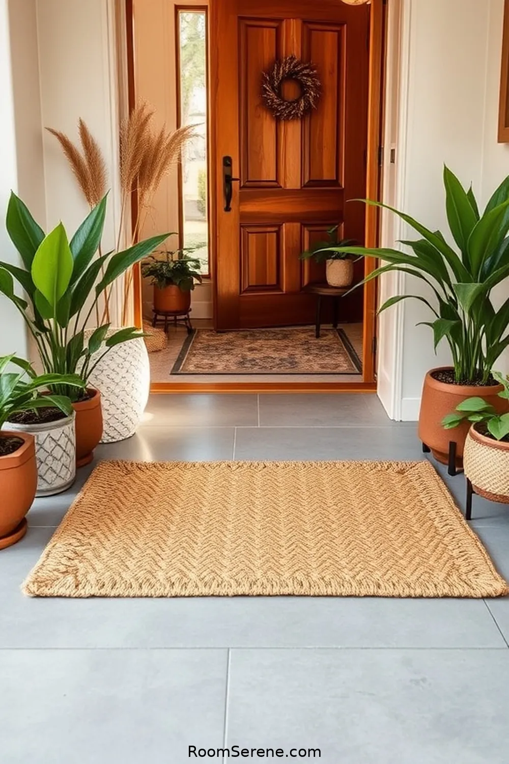 17 Ways to Create Comfort and Coziness in Your Entryway Using Natural Fibers 5 Add a Jute or Sisal Door Mat for 17 Ways to Create Comfort and Coziness in Your Entryway Using Natural Fibers