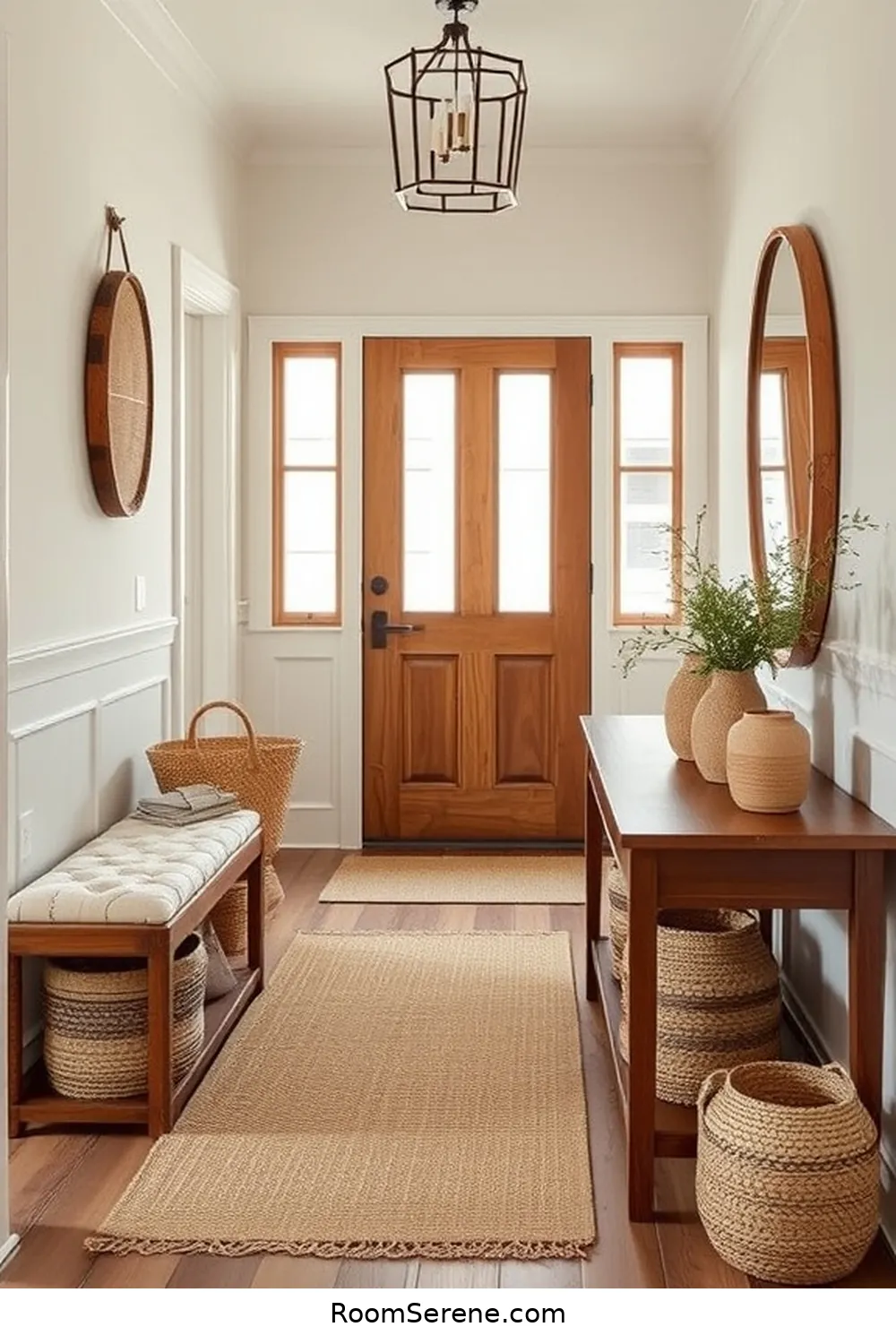 17 Ways to Create Comfort and Coziness in Your Entryway Using Natural Fibers 6 Choose Wooden Furniture With Natural Textures for 17 Ways to Create Comfort and Coziness in Your Entryway Using Natural Fibers