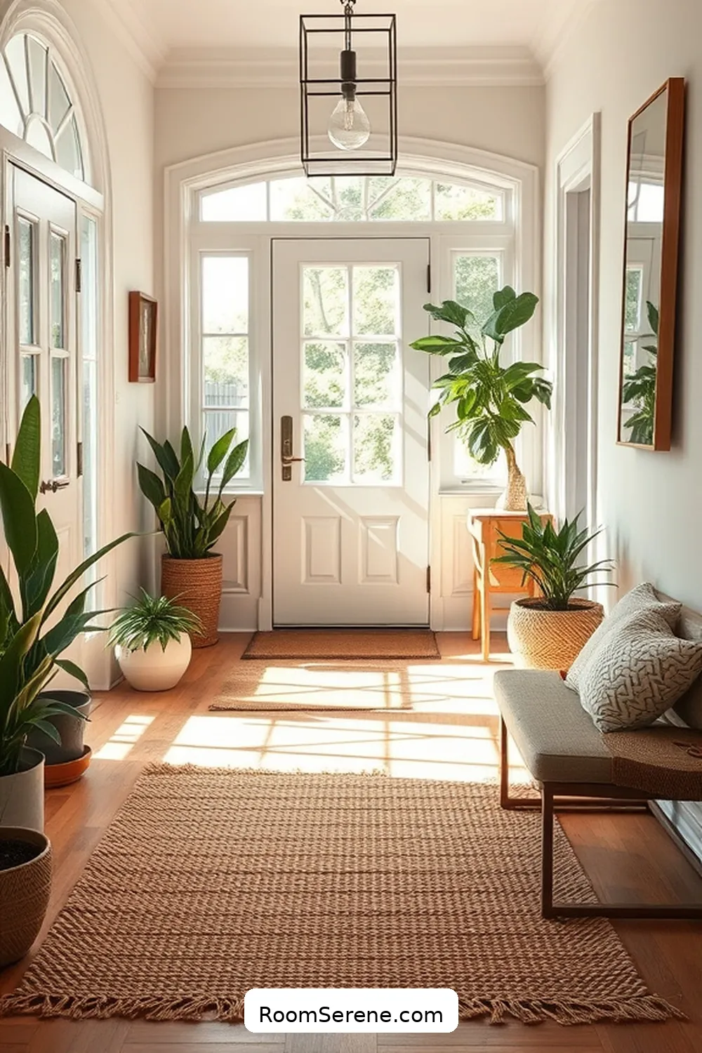 17 Ways to Create Comfort and Coziness in Your Entryway Using Natural Fibers 2 Incorporate a Natural Fiber Rug for 17 Ways to Create Comfort and Coziness in Your Entryway Using Natural Fibers