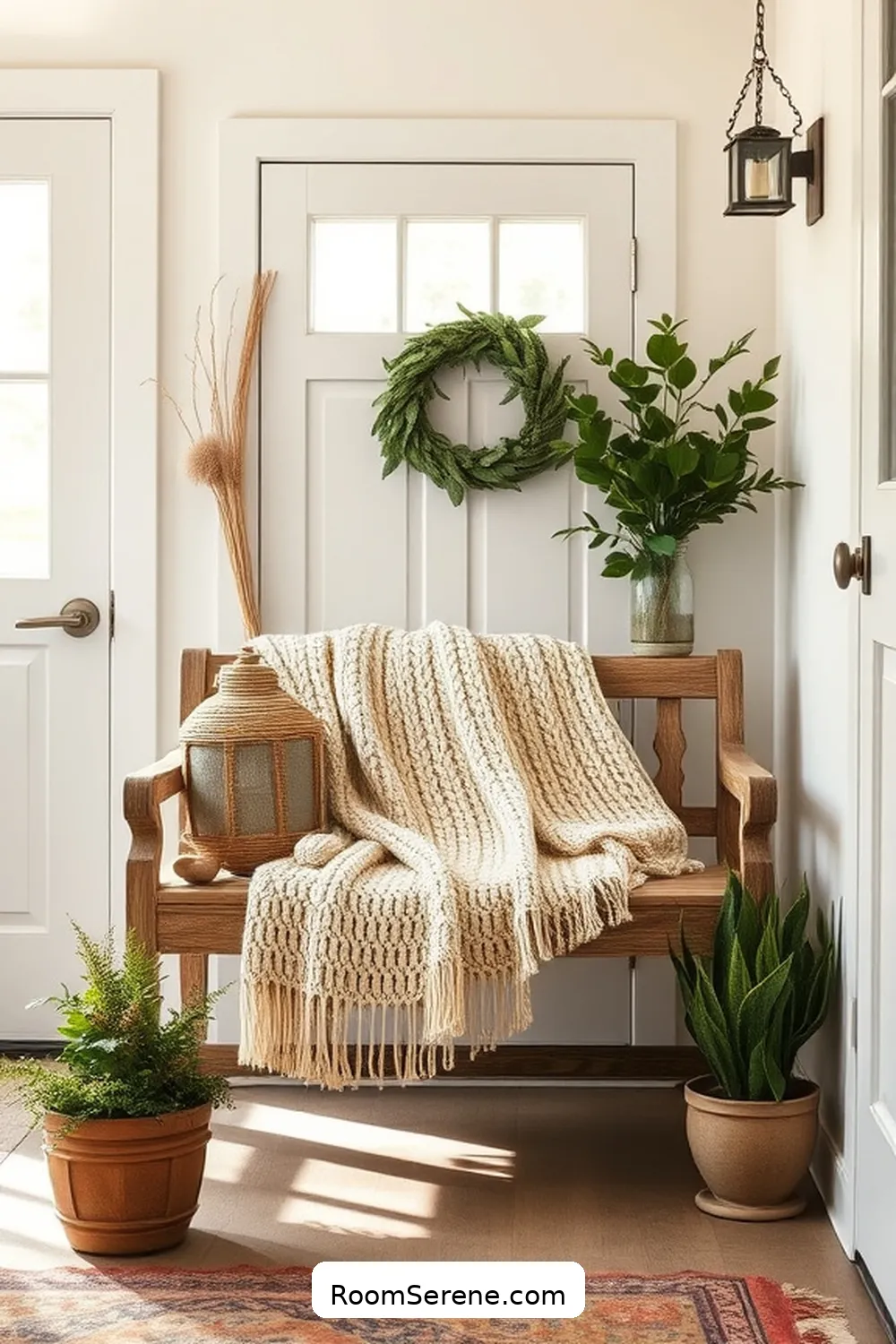 17 Ways to Create Comfort and Coziness in Your Entryway Using Natural Fibers 18 Incorporate a Soft, Cozy Throw Blanket for 17 Ways to Create Comfort and Coziness in Your Entryway Using Natural Fibers