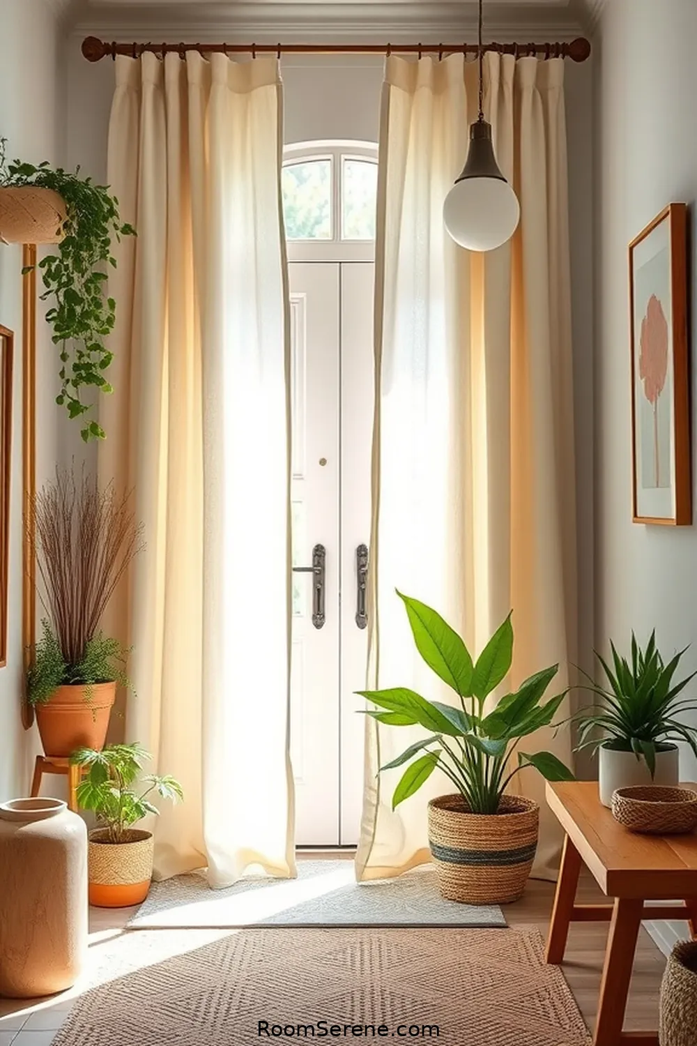 17 Ways to Create Comfort and Coziness in Your Entryway Using Natural Fibers 13 Use Recycled Cotton for Entryway Curtains for 17 Ways to Create Comfort and Coziness in Your Entryway Using Natural Fibers