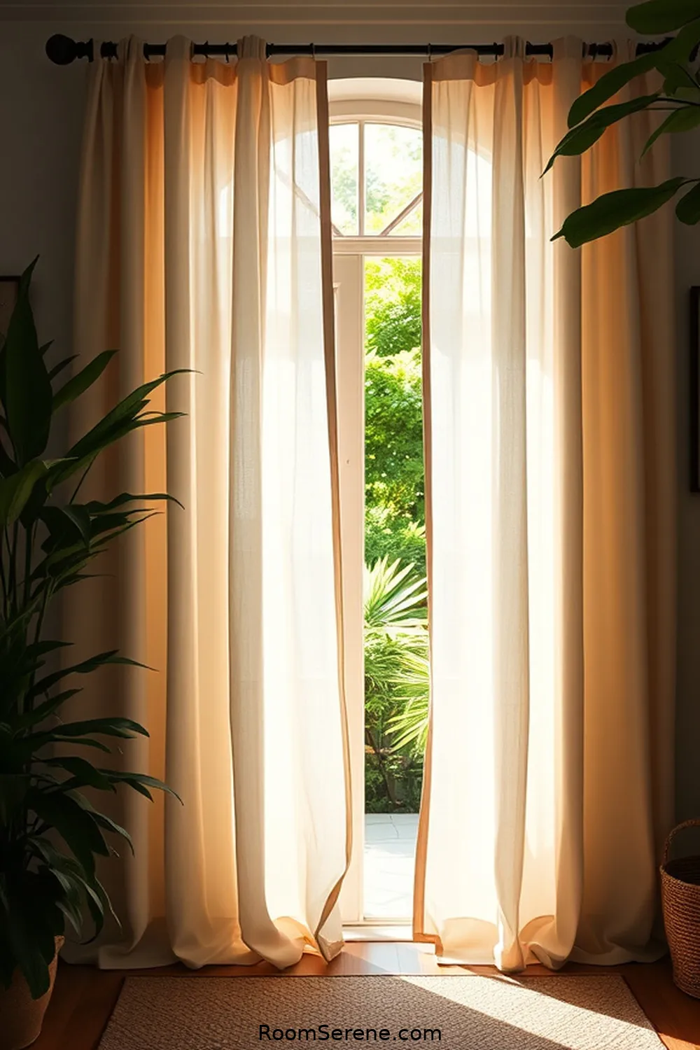 Organic Cotton Curtains for Privacy for 17 Ways to Create Multi-Use Entryway Spaces Using Organic Cotton