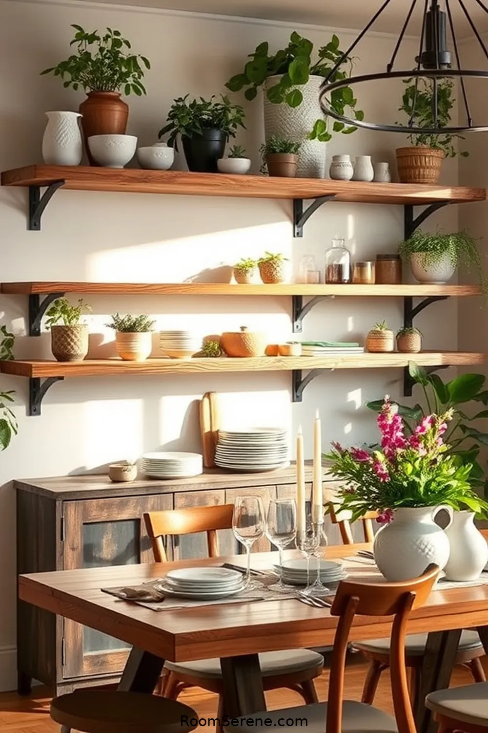 17 Ways to Enhance Energy Efficiency in Your Dining Room Using Recycled Wood 8 Reclaimed Wood Shelving for 17 Ways to Enhance Energy Efficiency in Your Dining Room Using Recycled Wood