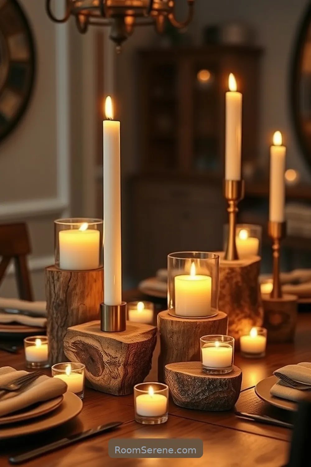 17 Ways to Enhance Energy Efficiency in Your Dining Room Using Recycled Wood 12 Wooden Candle Holders for 17 Ways to Enhance Energy Efficiency in Your Dining Room Using Recycled Wood