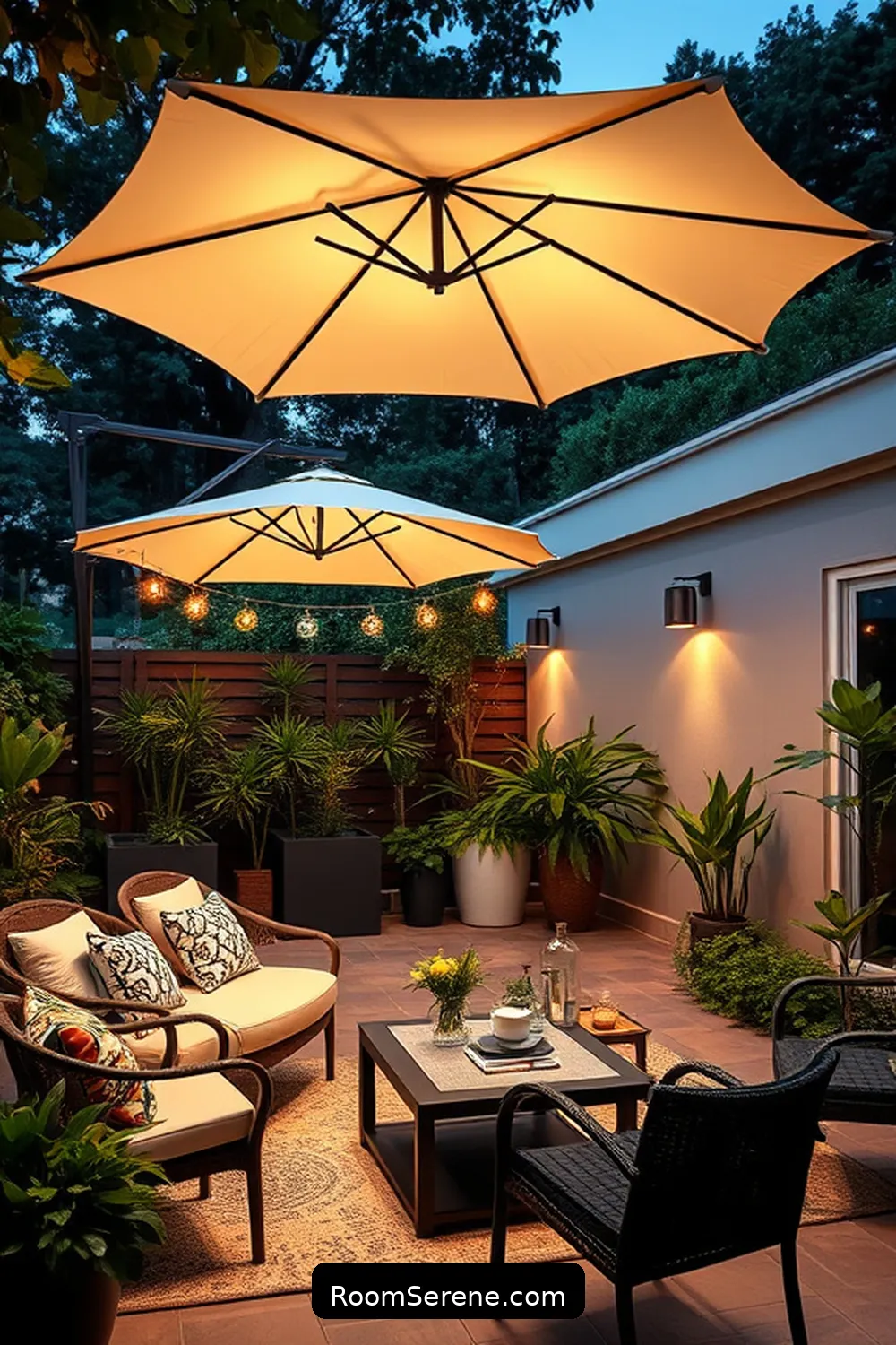 18 Creative Designs for Your Outdoor Patio Workspace Using Solar-Powered Lights 11 Chic Solar-Powered Umbrella Lights for 18 Creative Designs for Your Outdoor Patio Workspace Using Solar-Powered Lights