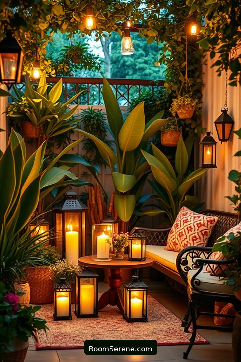 18 Creative Designs for Your Outdoor Patio Workspace Using Solar-Powered Lights 2 Cozy Lantern Corner for Evening Inspiration for 18 Creative Designs for Your Outdoor Patio Workspace Using Solar-Powered Lights