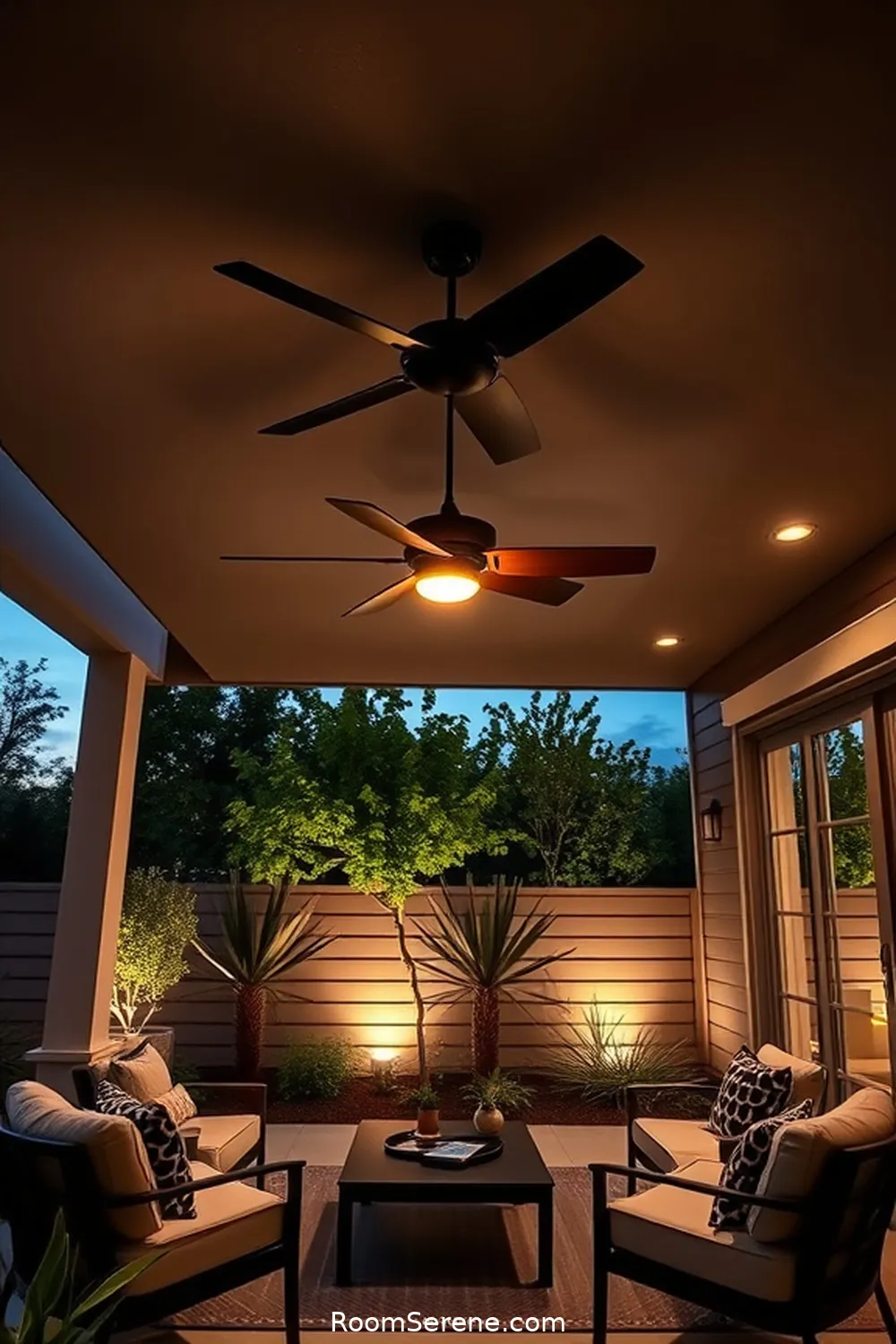 18 Creative Designs for Your Outdoor Patio Workspace Using Solar-Powered Lights 15 Solar-Powered Outdoor Ceiling Fan With Lights for 18 Creative Designs for Your Outdoor Patio Workspace Using Solar-Powered Lights