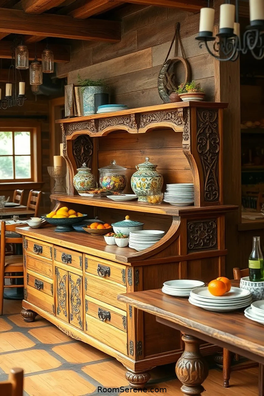18 Creative Storage Solutions for Dining Rooms Using Recycled Wood 11 Custom-Made Buffet Stations for 18 Creative Storage Solutions for Dining Rooms Using Recycled Wood